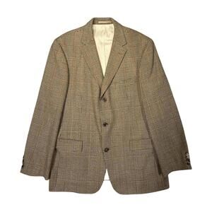 Hugo Boss‎ Blazer Wool Tweed Overcoat Brown L